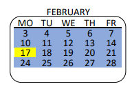 District School Academic Calendar for Thurgood Marshall Charter High for February 2025