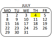 District School Academic Calendar for Foshay Learning Center (k-12) for July 2024