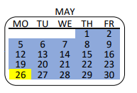 District School Academic Calendar for Northridge Academy High for May 2025