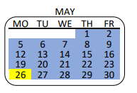 District School Academic Calendar for Watts Learning Center for May 2025