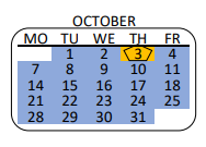 District School Academic Calendar for Foshay Learning Center (k-12) for October 2024