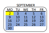 District School Academic Calendar for Foshay Learning Center (k-12) for September 2024