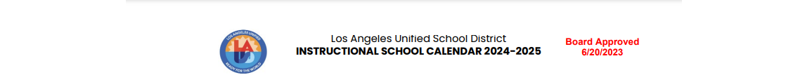 District School Academic Calendar for Foshay Learning Center (k-12)