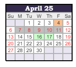District School Academic Calendar for Silver Stage High School for April 2025