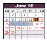 District School Academic Calendar for Silver Stage High School for June 2025