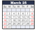 District School Academic Calendar for Silver Stage High School for March 2025
