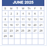 District School Academic Calendar for West Newton Elementary School for June 2025