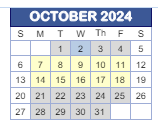 District School Academic Calendar for West Newton Elementary School for October 2024