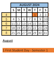 District School Academic Calendar for Crestview Elementary School for August 2024