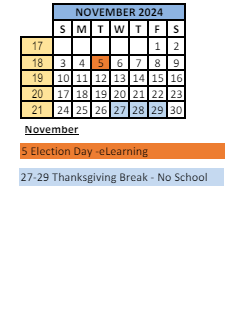 District School Academic Calendar for Crestview Elementary School for November 2024