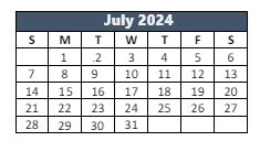 District School Academic Calendar for Brooklyn Elementary School for July 2024