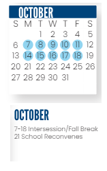 District School Academic Calendar for Mary Bryan Elementary Sch for October 2024