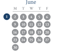 District School Academic Calendar for Wabash/miami Area Prog Excpt for June 2025