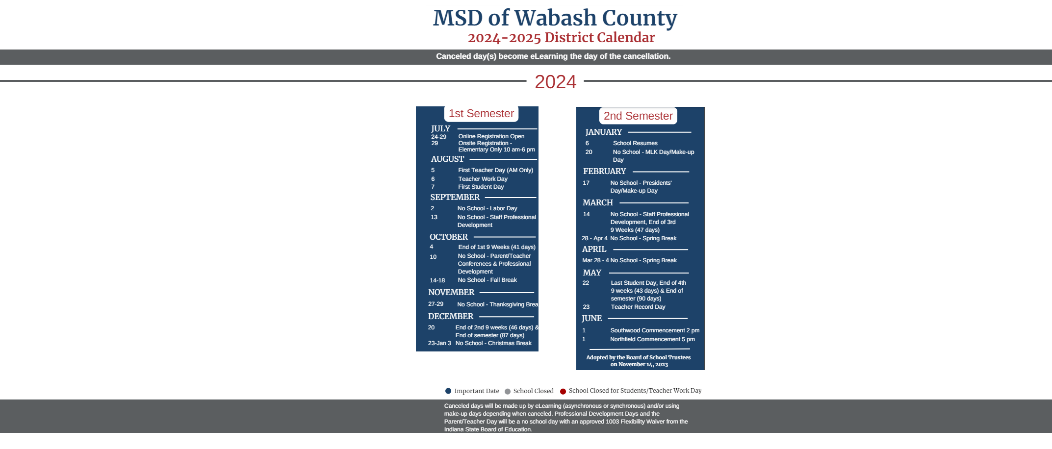 District School Academic Calendar Key for Wabash/miami Area Prog Excpt