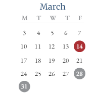 District School Academic Calendar for Wabash/miami Area Prog Excpt for March 2025