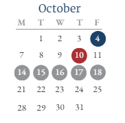 District School Academic Calendar for Wabash/miami Area Prog Excpt for October 2024