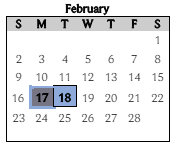District School Academic Calendar for Pleasant Run Elementary Sch for February 2025