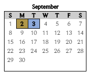 District School Academic Calendar for Pleasant Run Elementary Sch for September 2024