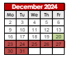 District School Academic Calendar for J Everett Light Career Ctr for December 2024