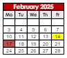 District School Academic Calendar for J Everett Light Career Ctr for February 2025