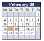 District School Academic Calendar for Pipe Creek Elementary School for February 2025