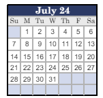 District School Academic Calendar for Pipe Creek Elementary School for July 2024