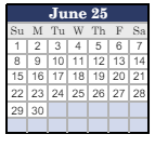 District School Academic Calendar for Pipe Creek Elementary School for June 2025