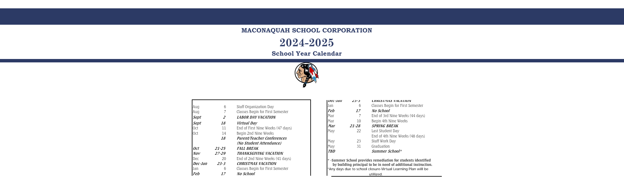 District School Academic Calendar Key for Pipe Creek Elementary School