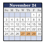 District School Academic Calendar for Pipe Creek Elementary School for November 2024