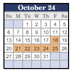 District School Academic Calendar for Pipe Creek Elementary School for October 2024