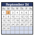 District School Academic Calendar for Pipe Creek Elementary School for September 2024