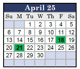 District School Academic Calendar for Olde Towne Middle for April 2025