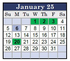 District School Academic Calendar for Olde Towne Middle for January 2025