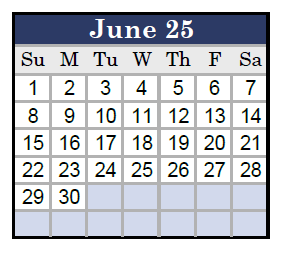 District School Academic Calendar for Olde Towne Middle for June 2025