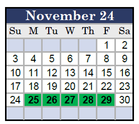 District School Academic Calendar for Olde Towne Middle for November 2024