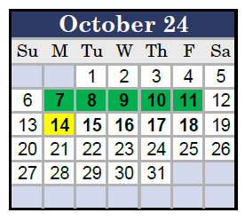 District School Academic Calendar for Olde Towne Middle for October 2024