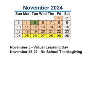 District School Academic Calendar for Dupont Elementary School for November 2024