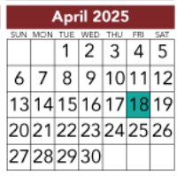 District School Academic Calendar for Magnolia Elementary for April 2025