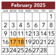 District School Academic Calendar for Magnolia Elementary for February 2025