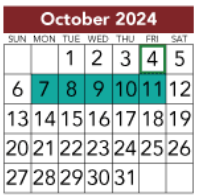 District School Academic Calendar for Magnolia Elementary for October 2024