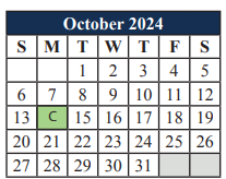 District School Academic Calendar for Glenn Harmon Elementary for October 2024