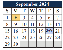 District School Academic Calendar for Elizabeth Smith Elementary for September 2024