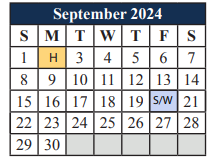 District School Academic Calendar for Danny Jones Middle for September 2024