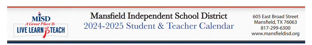 District School Academic Calendar for Cross Timbers Intermediate