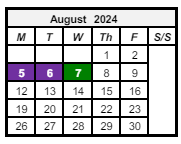 District School Academic Calendar for Southeast Elementary School for August 2024