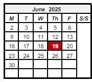 District School Academic Calendar for Southeast Elementary School for June 2025