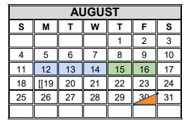 District School Academic Calendar for Crockett Elementary for August 2024