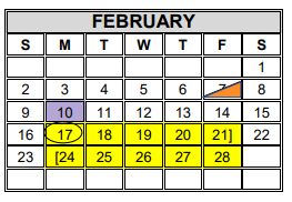 District School Academic Calendar for Mcauliffe Elementary for February 2025