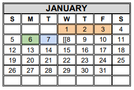 District School Academic Calendar for Crockett Elementary for January 2025