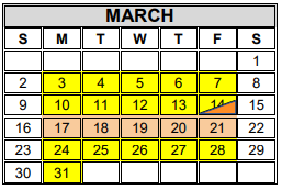 District School Academic Calendar for Bonham Elementary for March 2025